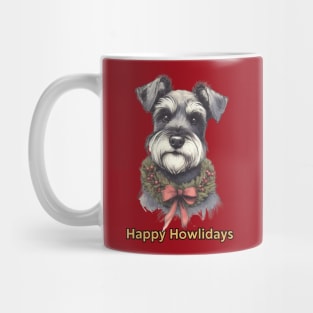 Happy Howlidays Schnauzer Mug